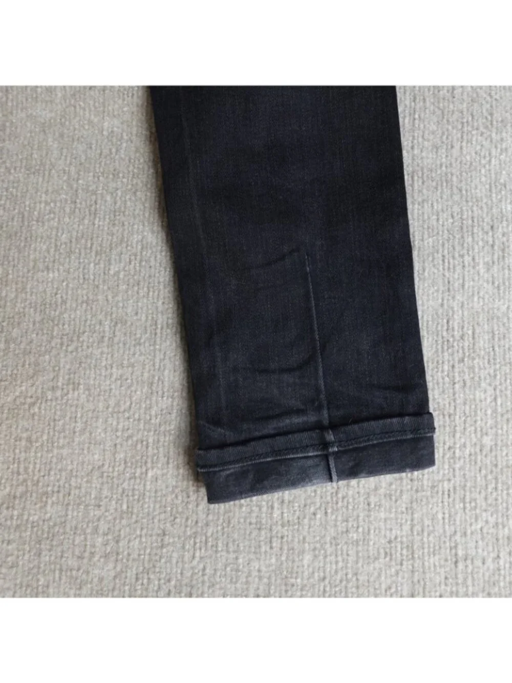 NEUW Mens Jeans 29 x 31 Black Iggy Skinny Selvedge Denim Red Line